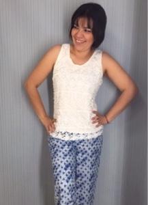 Rombos en blancos y azules Rombos en blancos y azules