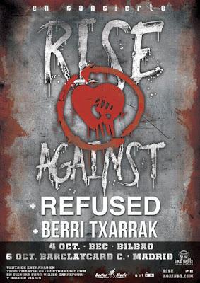 Refused, en octubre en Bilbao y Madrid junto a Rise Against y Berri Txarrak