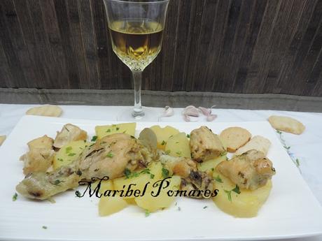 Pollo con patatas a la importancia. Pollo con patatas a la importancia.