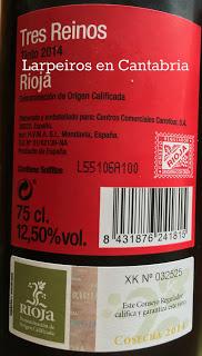 Vino Tinto Tres Reinos Cosecha del 2014: Pues la verdad que es perfecto para calimocho Vino Tinto Tres Reinos Cosecha del 2014: Pues la verdad que es perfecto para calimocho