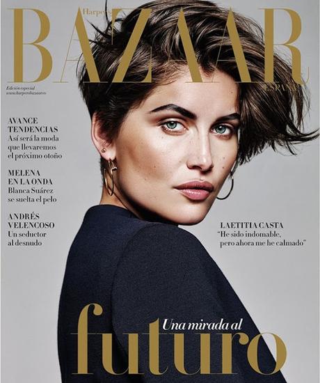 Laetitia Casta luce nuevo corte pelo para Harper's Bazaar España