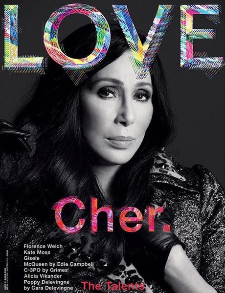 Cher, Kate Moss, Alicia Vikander, Poppy Delevingne portada de Love Magazine