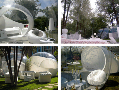 El glamping, lujo al aire libre http://www.casabubble.com