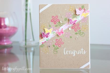 How to highlight images stamped on Kraft cardstock