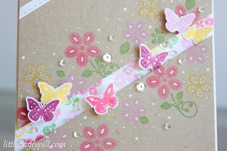 How to highlight images stamped on Kraft cardstock
