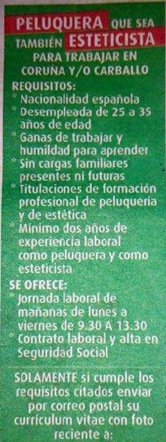 Oferta de trabajo Oferta de trabajo