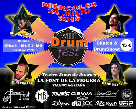 cartel del Drumfest dentro del percufest 2015