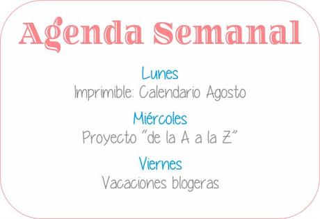 Agenda Semanal 27/07 - 2/08