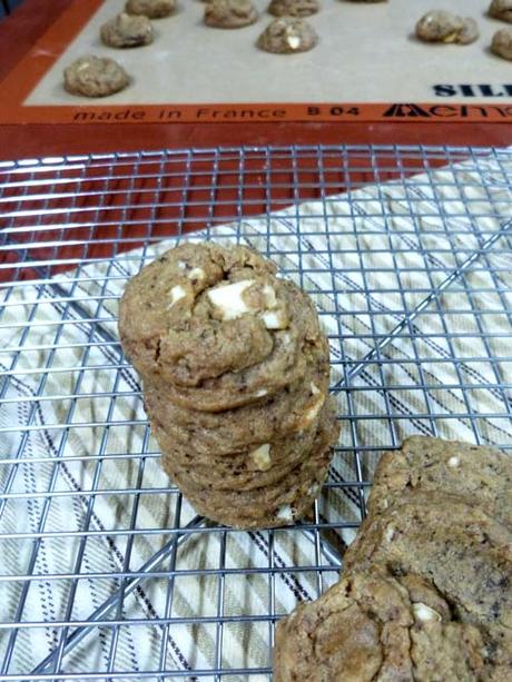 cookies de chocolate blanco | variando los colores