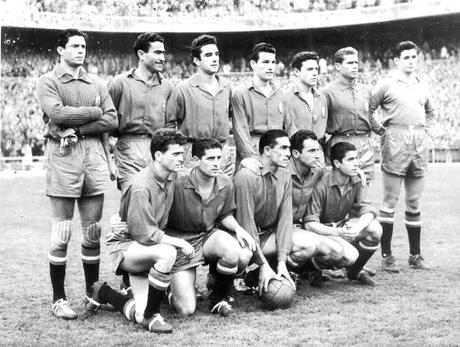 España en el primer partido contra Turquía (06-01-1954)