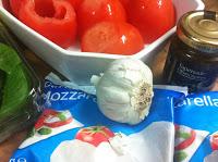 Tomates Asados Rellenos De Mozzarella Con Pesto
