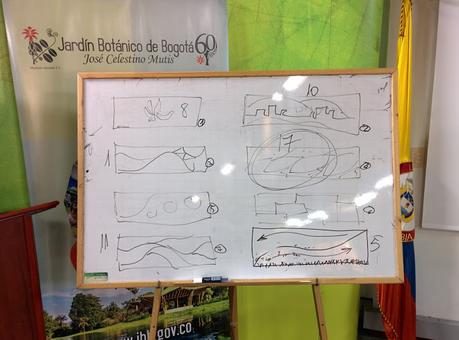 Jardín vertical en el botánico de Bogotá, Colombia Curso de jardines verticales