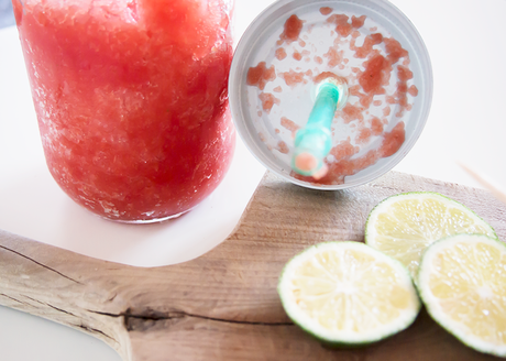 Granizado de sandía, lima y jengibre Granizado de sandía, lima y jengibre