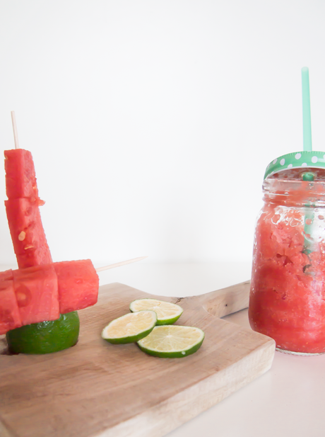 Granizado de sandía, lima y jengibre Granizado de sandía, lima y jengibre