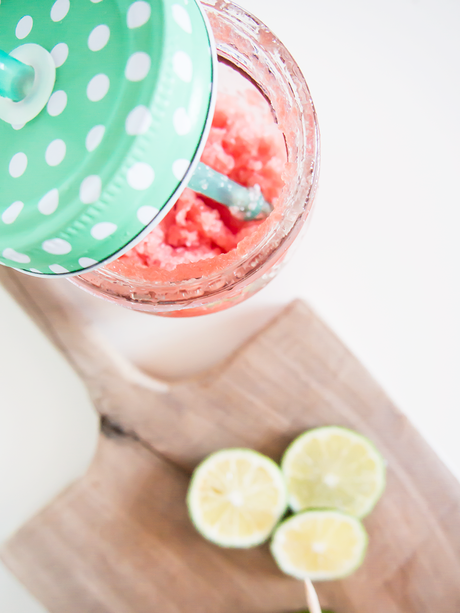Granizado de sandía, lima y jengibre Granizado de sandía, lima y jengibre