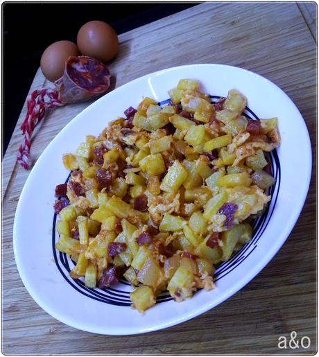 Revuelto de chorizo Revuelto de chorizo