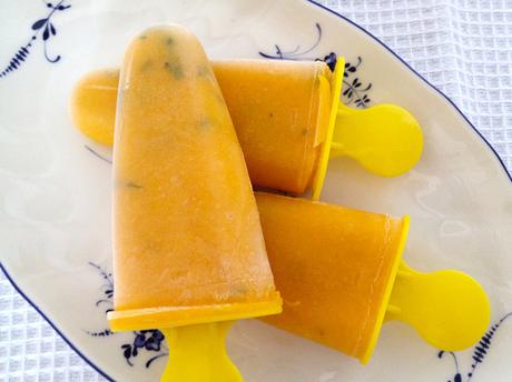 recetas helado caseras recetas fáciles y rápidas de helados recetas delikatissen postres delikatissen postres de verano postres con mango Polos de mango y menta polos caseros frutas helados frutas Helados de mango y menta 