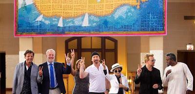 Nueva York rinde tributo , con un gran tapiz a John Lennon Nueva York rinde tributo , con un gran tapiz a John Lennon