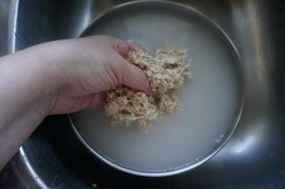 Gluten casero de harina integral y blanca
