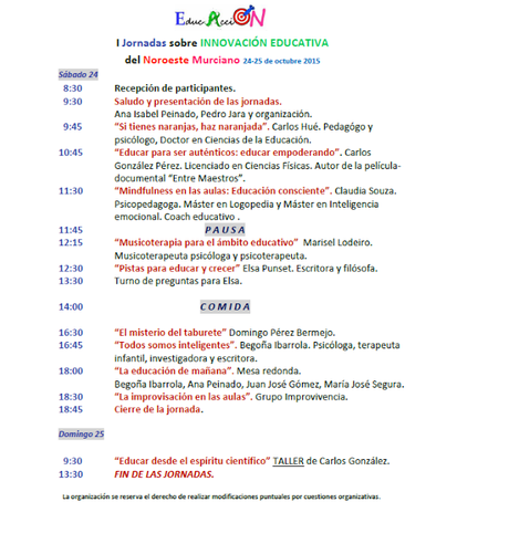 Jornadas de Innovación Educativa en Murcia