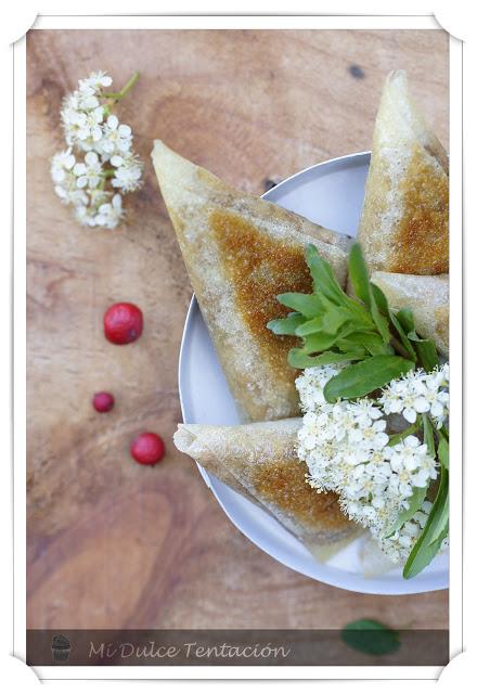 Samosas de Camembert con Salsa de Arándanos