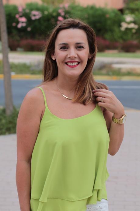 Top verde lima top verde lima V
