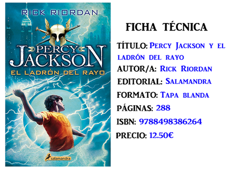 Reseña: Percy Jackson y el ladrón del rayo, de Rick Riordan Reseña: Percy Jackson y el ladrón del rayo, de Rick Riordan