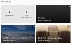 Sway Pantalla de inicio de Sway