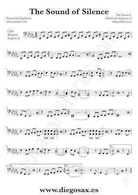 The Sound of Silence de Simon y Garfunkel partitura de Violonchelo y Fagot El sonido del silencio música de pop - rock Tubepartitura The Sound of Silence de Simon y Garfunkel partitura de Violonchelo y Fagot El sonido del silencio música de pop - rock