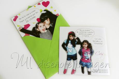 Invitacion de boda con niños