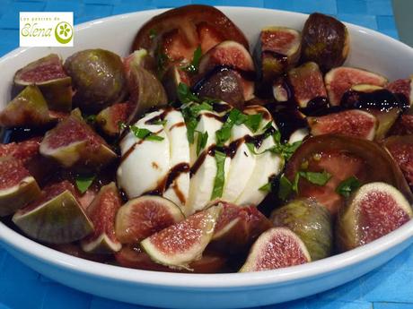 Ensalada de tomate, higos y mozarella Ensalada de tomate, higos y mozarella