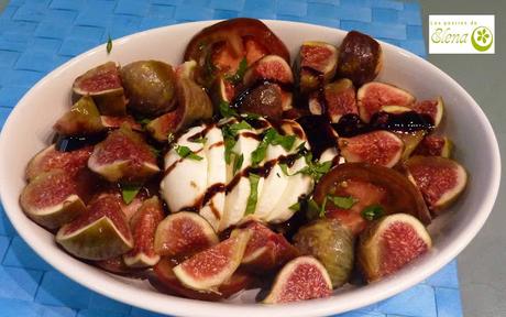 Ensalada de tomate, higos y mozarella Ensalada de tomate, higos y mozarella