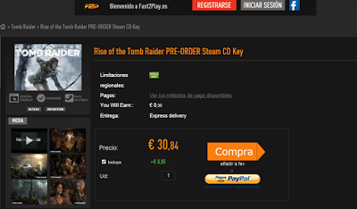 Reserva Rise of the Tomb Raider por 30 euros en Fast2Play
