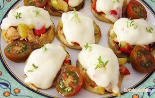Berenjenas rellenas de atún y mozzarella Berenjenas rellenas de atún y mozzarella