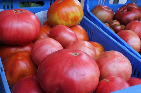 Ensalada de tomates (de verdad) con calamares a la plancha Ensalada de tomates (de verdad) con calamares a la plancha