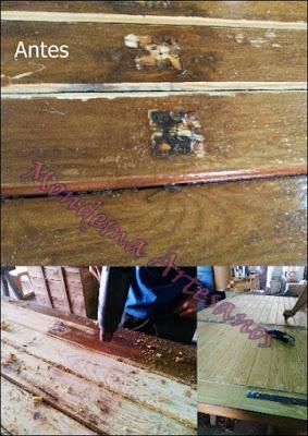 Limpieza de portadas de madera