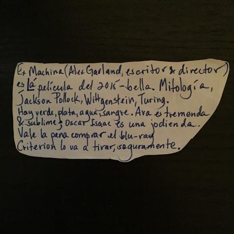 microreview: Ex Machina (Garland, 2015) microreview: Ex Machina (Garland, 2015)