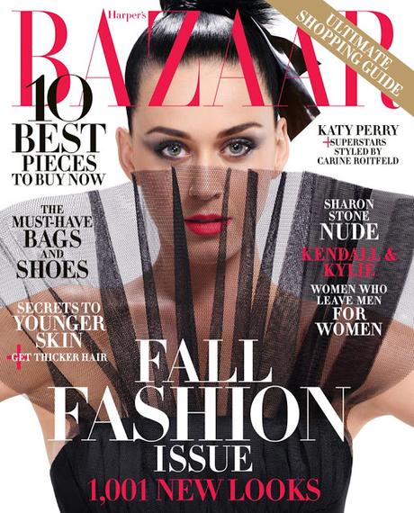 Katy Perry posa para la portada de septiembre de Harper's Bazaar