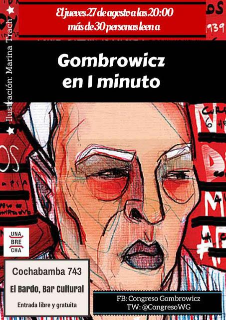 Eventos | Más de 30 personas leen a Gombrowicz en 1 minuto