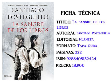 Reseña: La sangre de los libros, de Santiago Posteguillo Reseña: La sangre de los libros, de Santiago Posteguillo