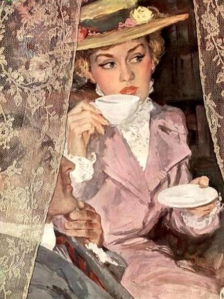 Mujeres tomando el té Maxwell Coburn Whitmore (1913 -1988)