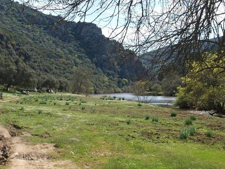 Mapa para llegar al Estrecho de las Hoces del Guadiana y tabla de la Murciana en Arroba de los Montes.