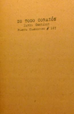 David González: De todo corazón (y 2): Dos poemas + Sorteo de 3 ejemplares: David González: De todo corazón (y 2): Dos poemas + Sorteo de 3 ejemplares: