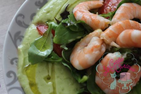 GAZPACHO DE AGUACATE CON LANGOSTINOS