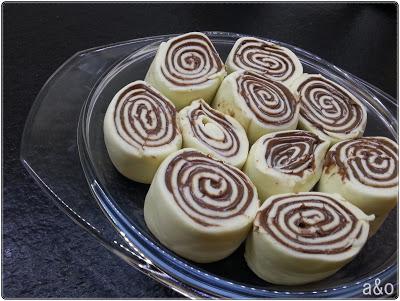 Tarta de rollitos de chocolate Tarta de rollitos de chocolate