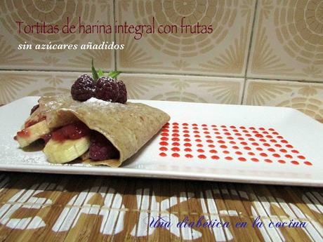 Tortitas de harina integral con frutas sin azúcares añadidos