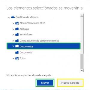 Cómo mover carpetas en OneDrive