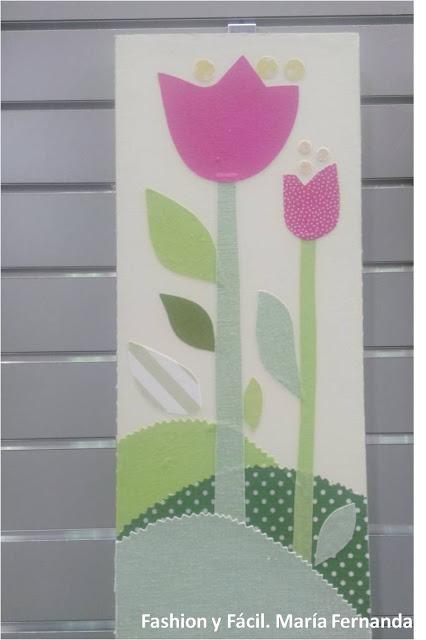 Cómo hacer cuadro con tulipanes y retazos de tela (Tulips with fabric) Cómo hacer cuadro con tulipanes y retazos de tela (Tulips with fabric)