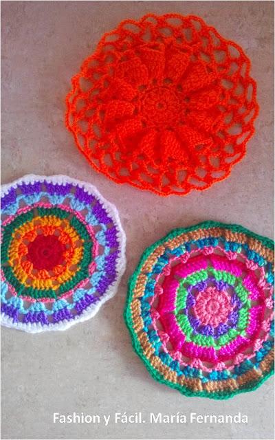 Idea para hacer mandalas a crochet (Ideas to make crochet mandala) Idea para hacer mandalas a crochet (Ideas to make crochet mandala)
