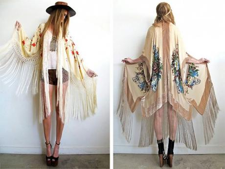 Kimono-white-para un estilo boho chic